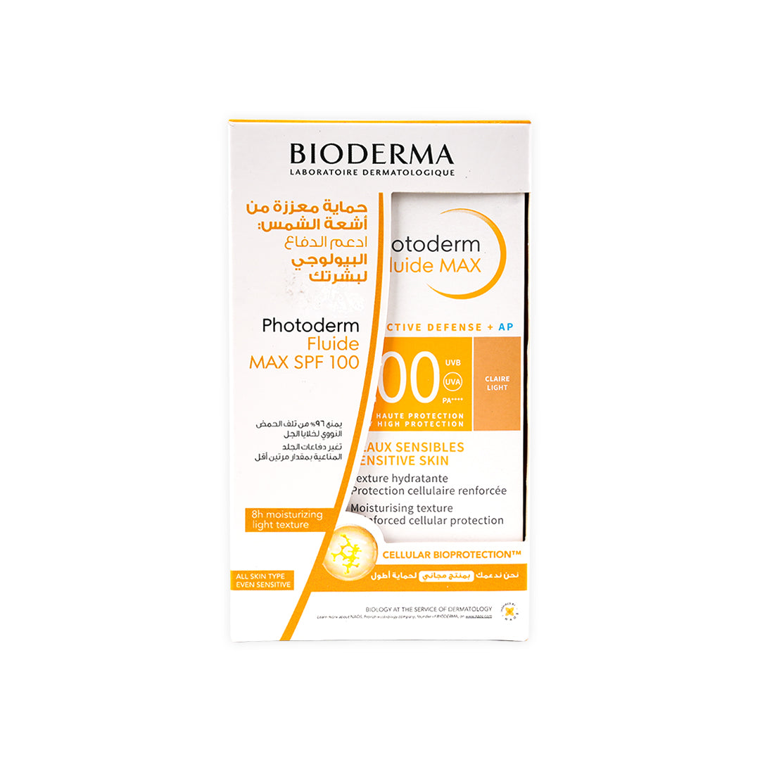 BIODERMA PHOTODERM FLUIDE MAX SPF100 CLAIRE LIGHT (1+1) 40G