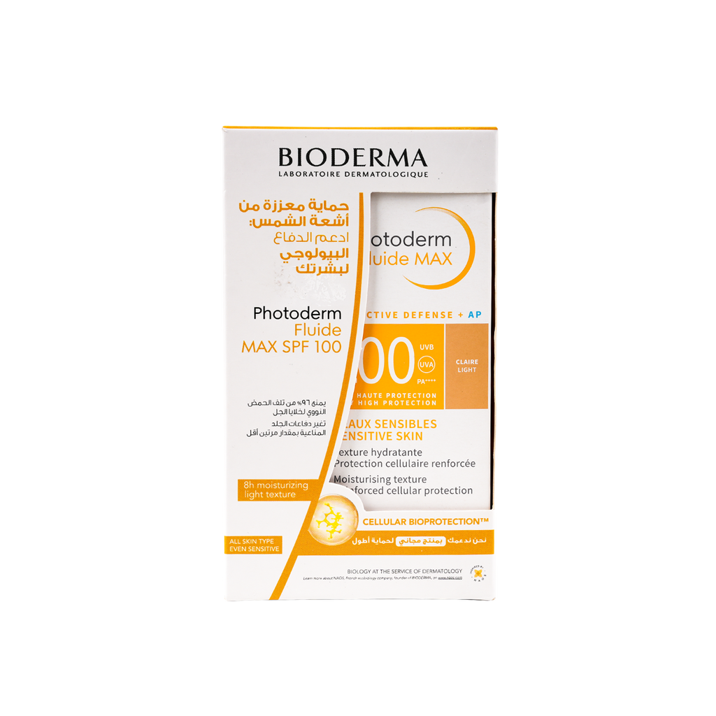 BIODERMA PHOTODERM FLUIDE MAX SPF100 CLAIRE LIGHT (1+1) 40G