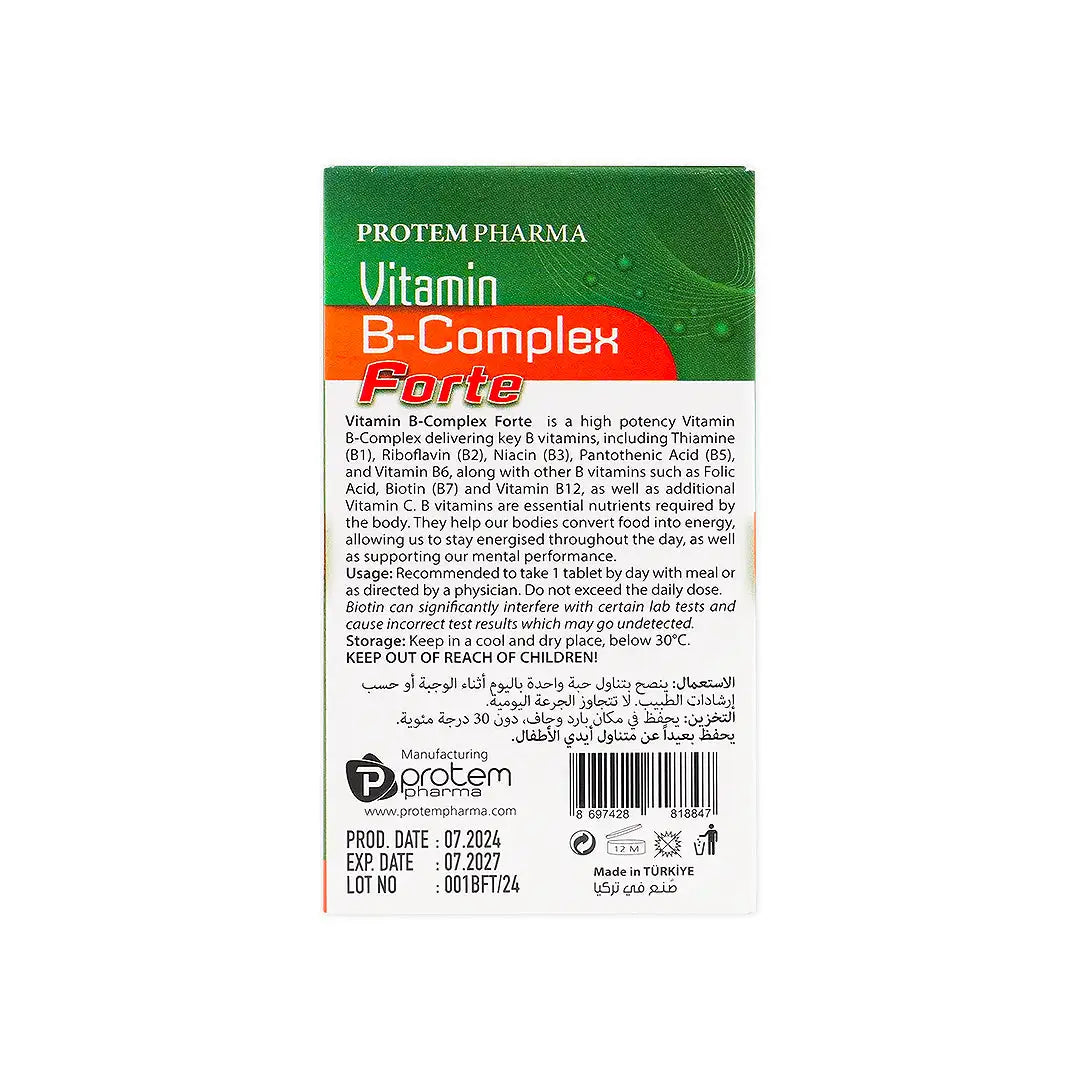 47766-Protem Pharma Vit B Complex Forte 30Tab +5