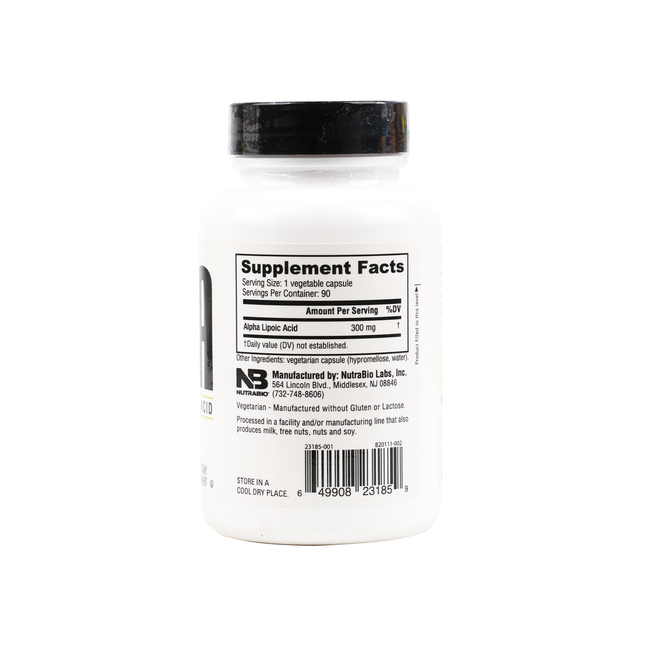 NUTRABIO ALA ALPHA LIPOIC ACID 300MG 90CAP