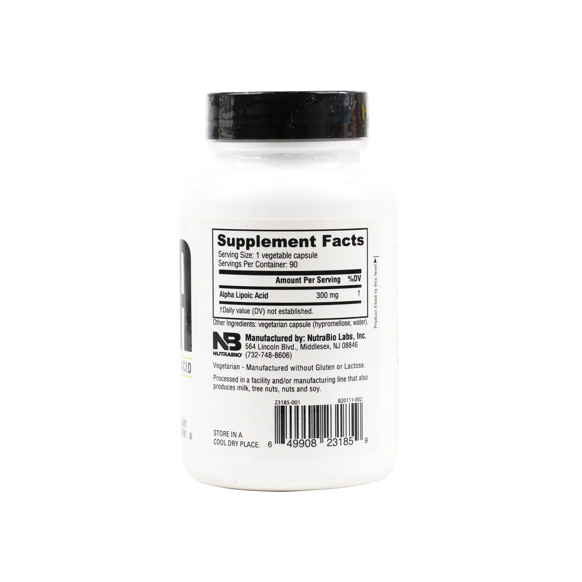 47861-Nutrabio Ala Alpha Lipoic Acid 300Mg 90Cap +1