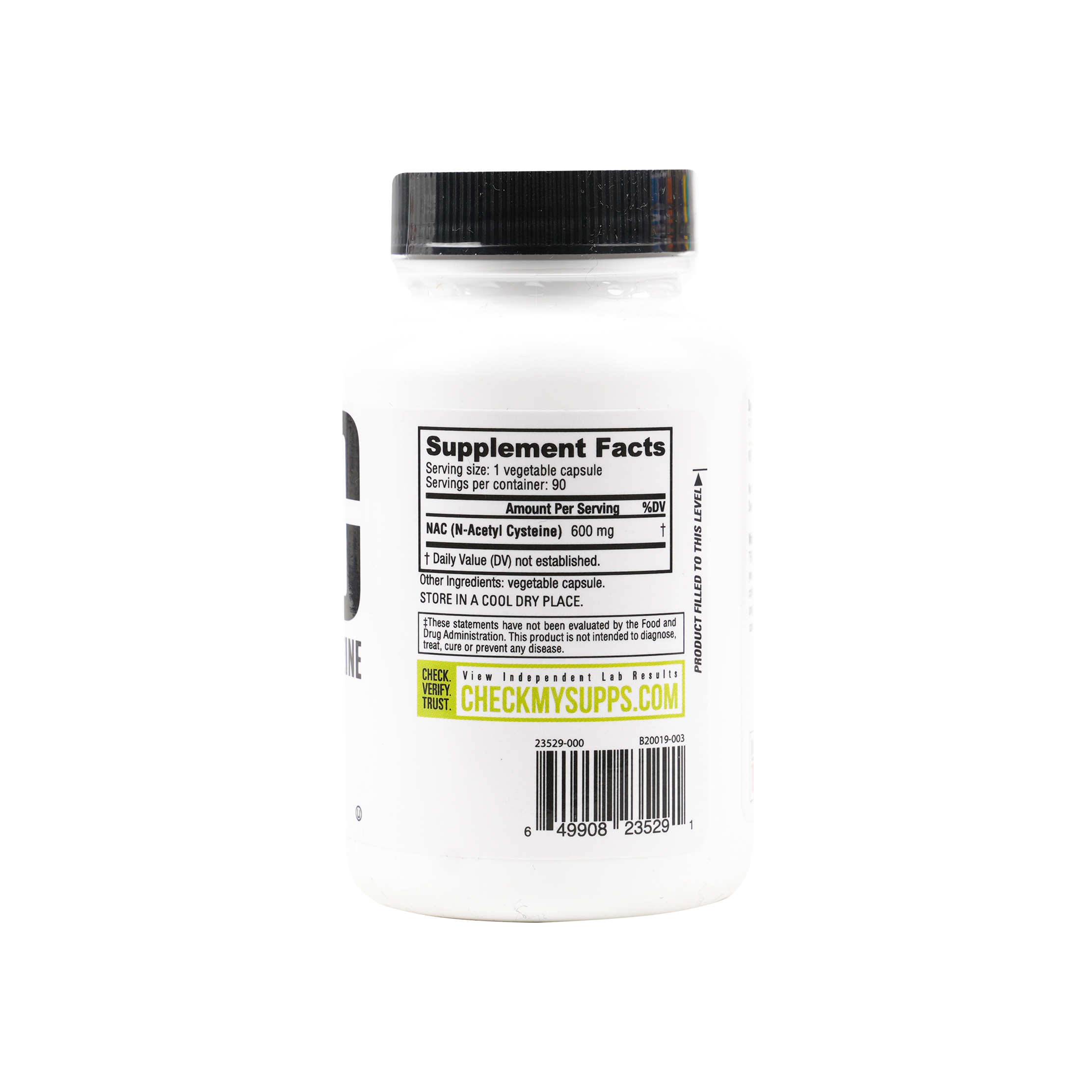 NUTRABIO NAC N-ACETYL CYSTEINE 600MG 90CAPS