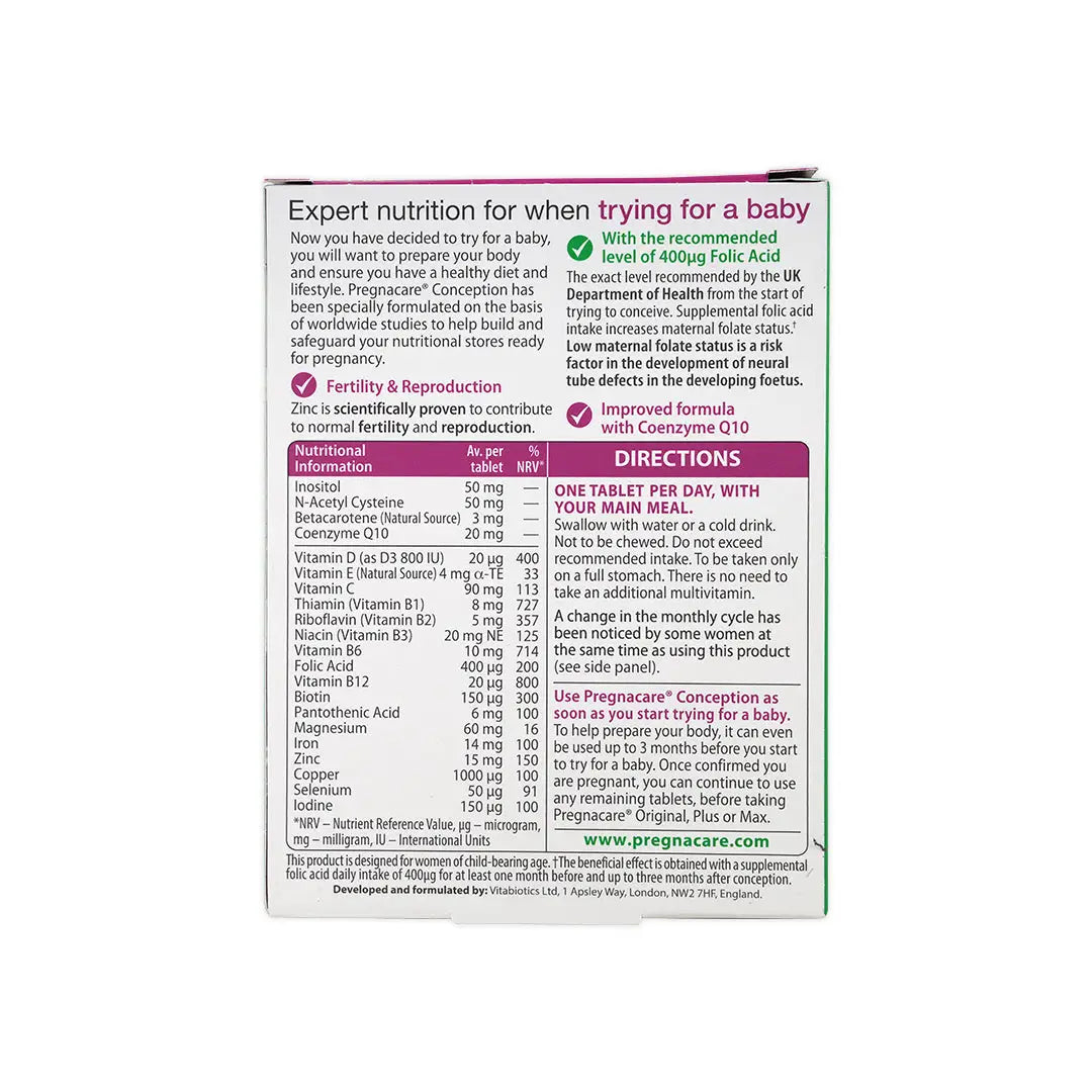 47886-Vitabiotics Pregnacare Conception 30Tab +3