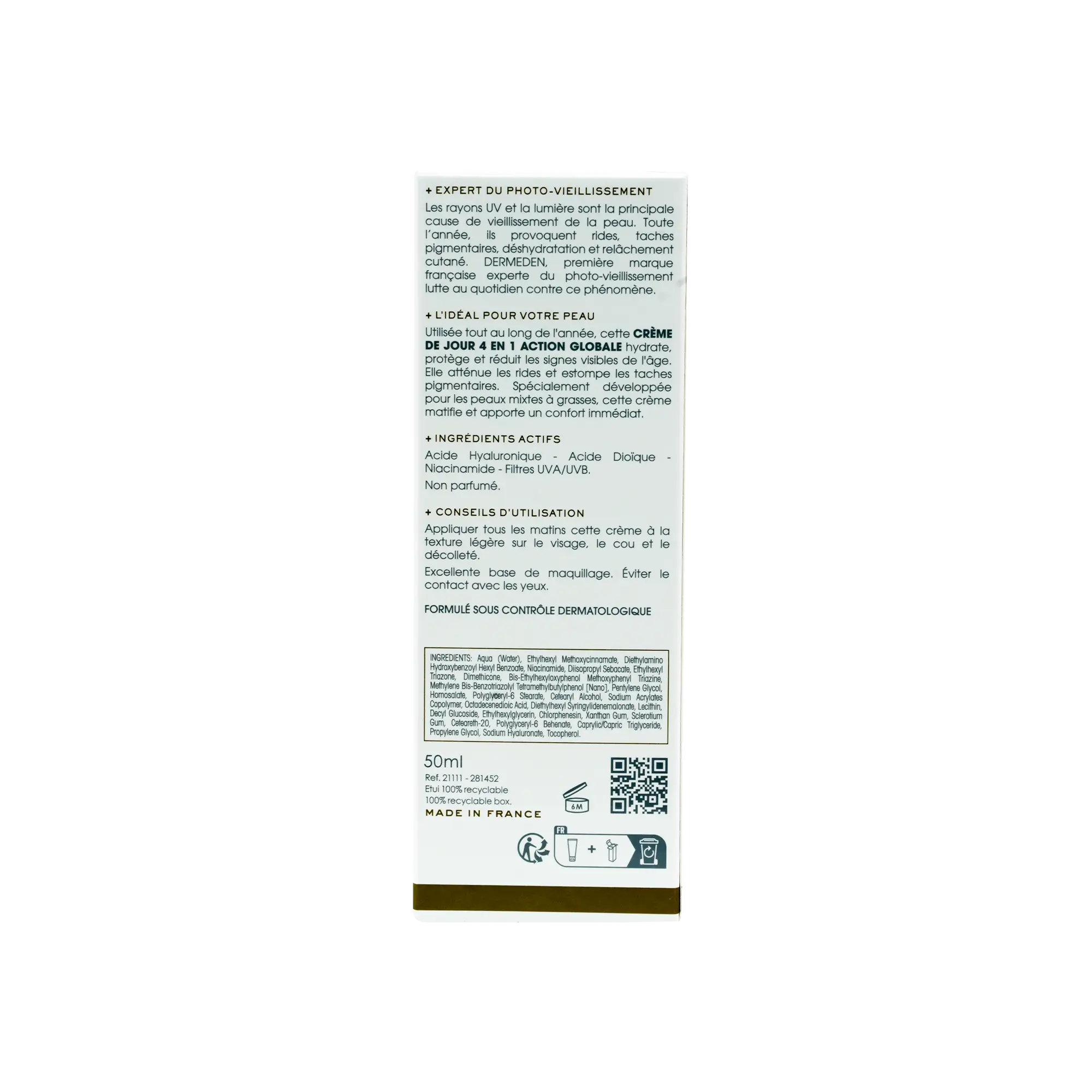 Derm Eden Day Protocole 4 In 1 Day Cream 50Ml-Oily Skin