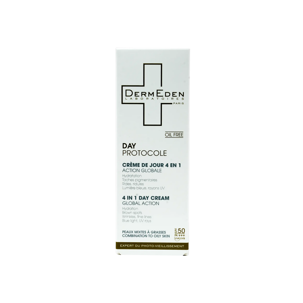 Derm Eden Day Protocole 4 In 1 Day Cream 50Ml-Oily Skin