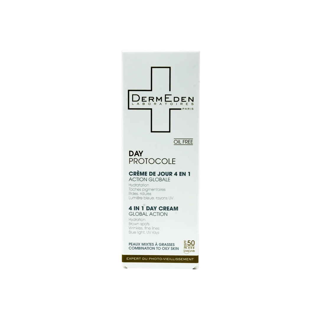47891-Derm Eden Day Protocole 4 In 1 Day Cream 50Ml-Oily Skin