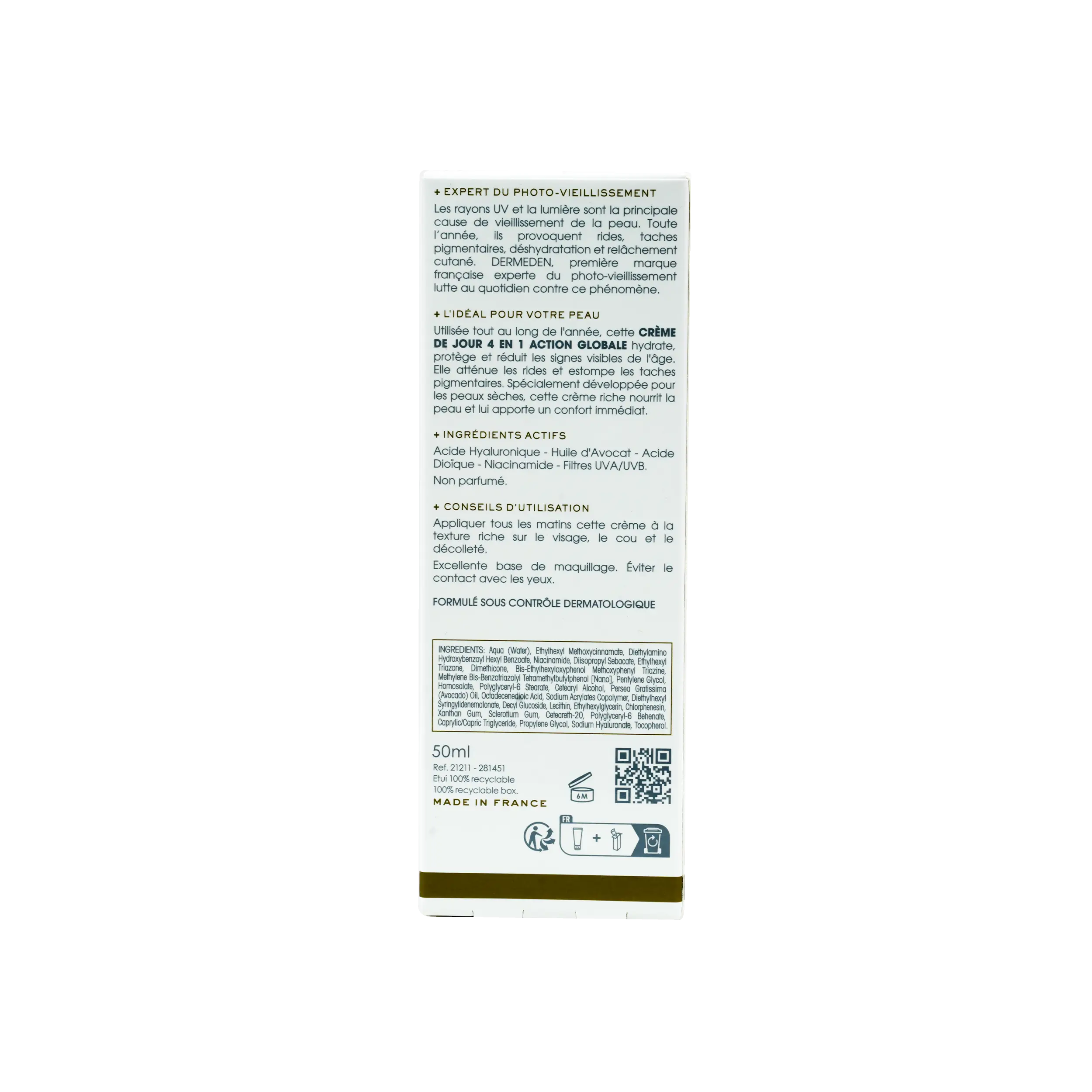 Derm Eden Day Protocole  4 In 1 Day Cream 50Ml - Dry Skin