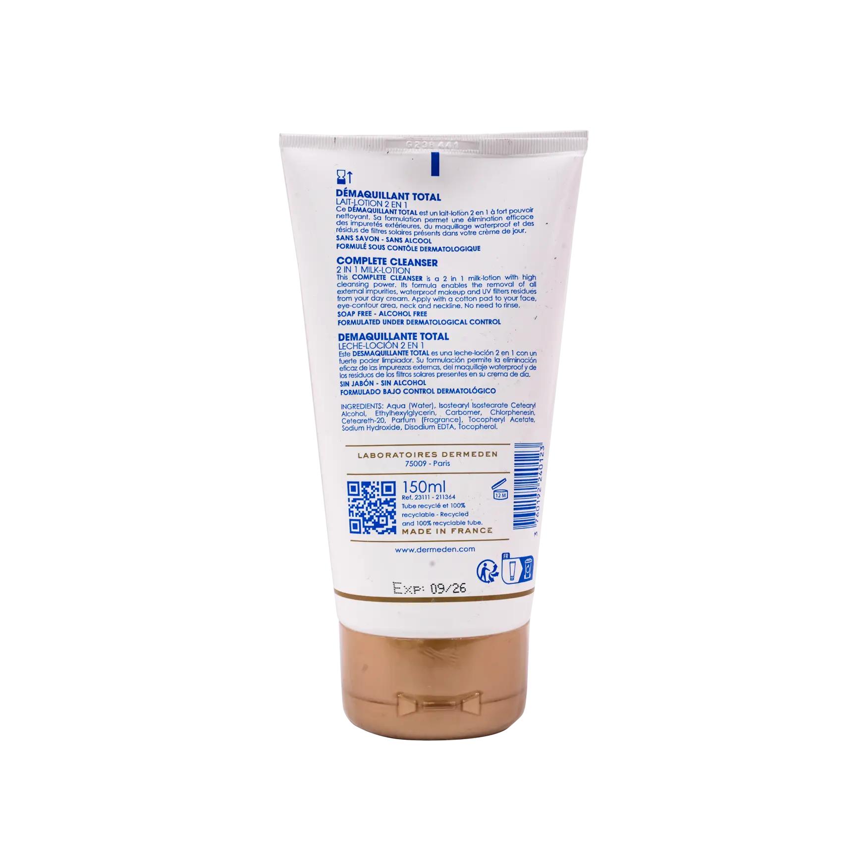 Derm Eden Complete Cleanser 2 In 1 Milk Lotion 150Ml