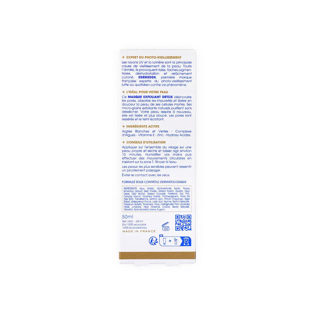 DERM EDEN EXFOLIATING MASK DETOX 2 IN1 50ML