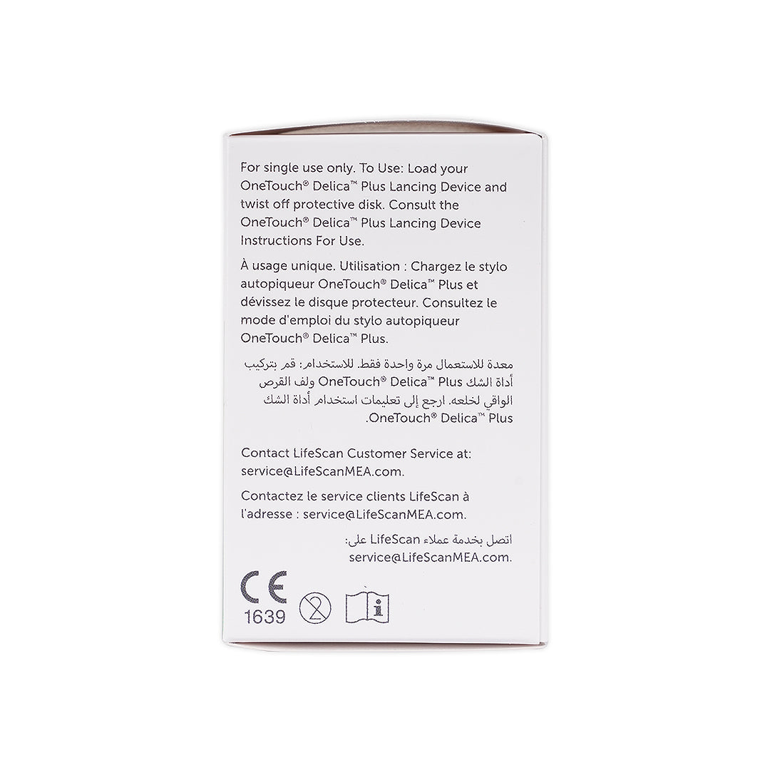 One Touch Delica Plus Lancets 100pcs