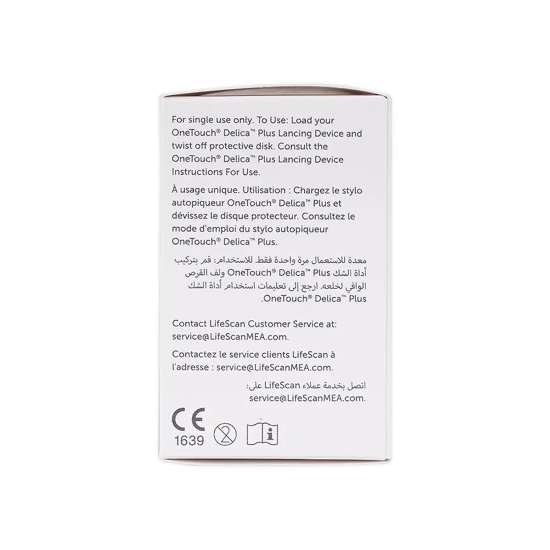 One Touch Delica Plus Lancets 100pcs