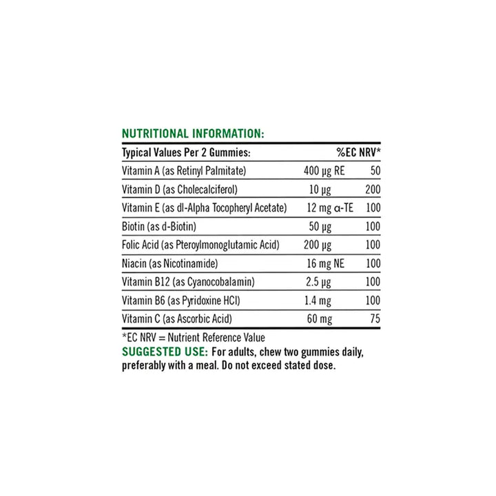 47920-NATURES BOUNTY ADULT MULTIVITAMIN 60 GUMMIES S/F +1