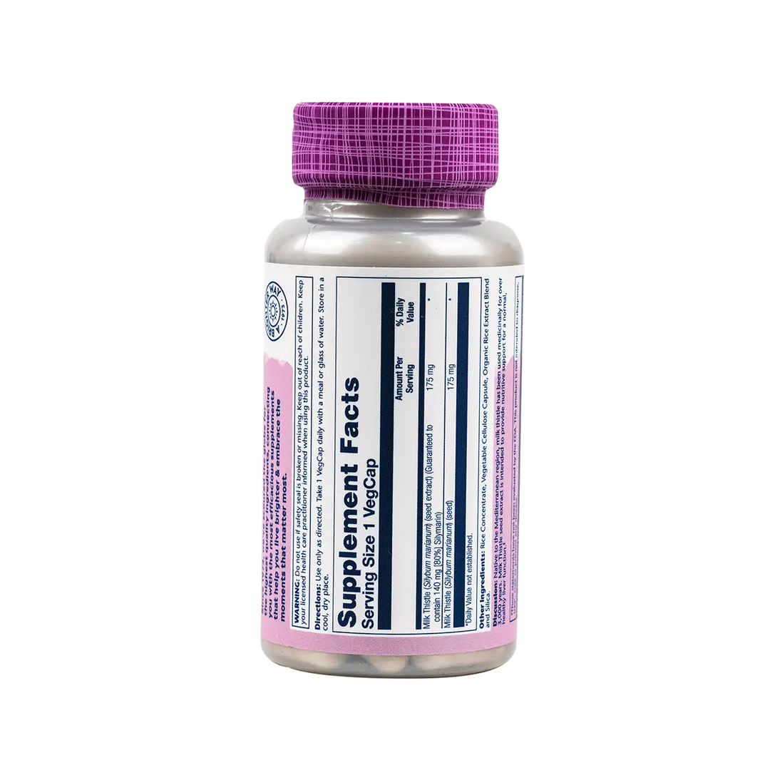 47921-Solaray Milk Thistle 175mg 80% Silymarin 60 900mg 60vegcap +1
