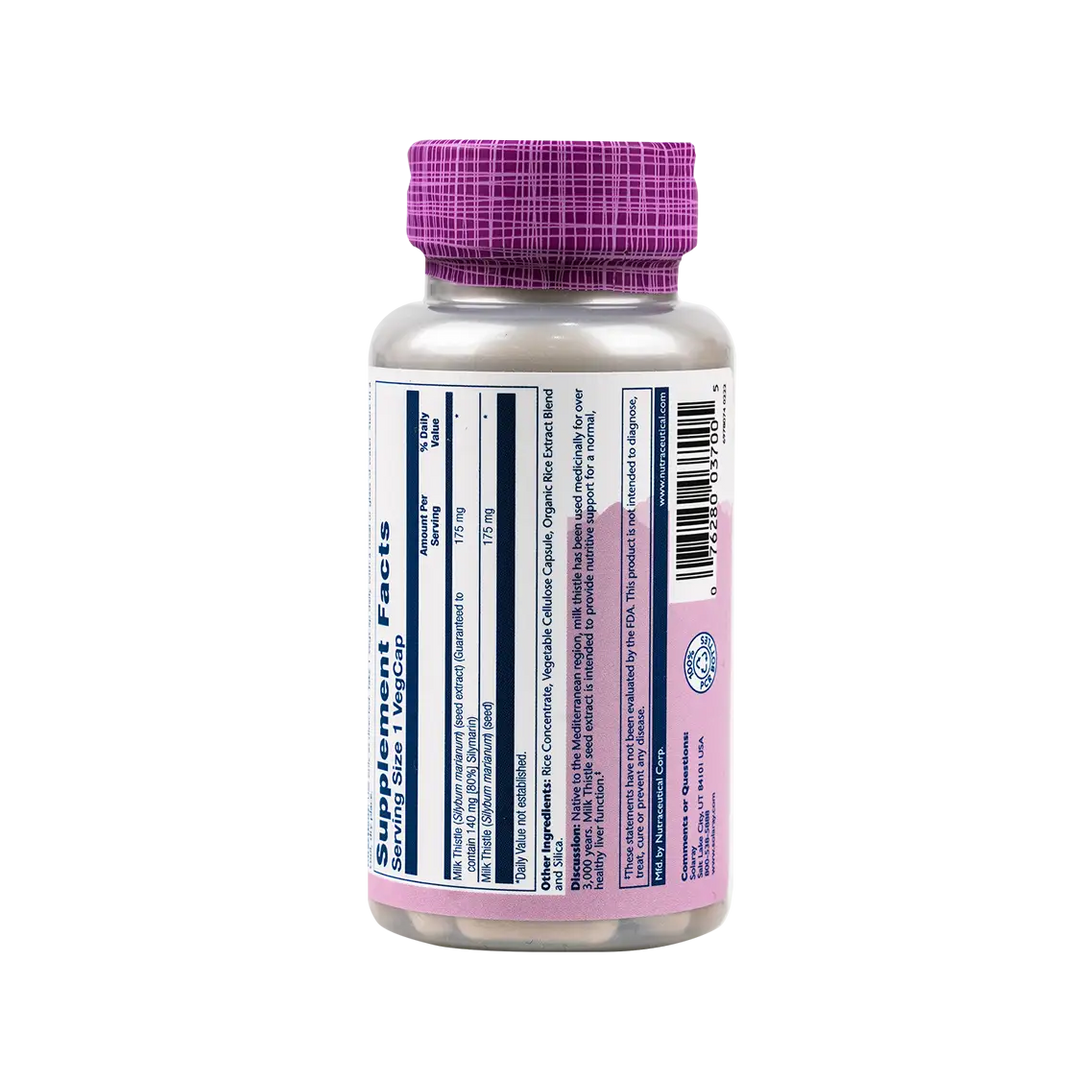 47921-Solaray Milk Thistle 175mg 80% Silymarin 60 900mg 60vegcap +2