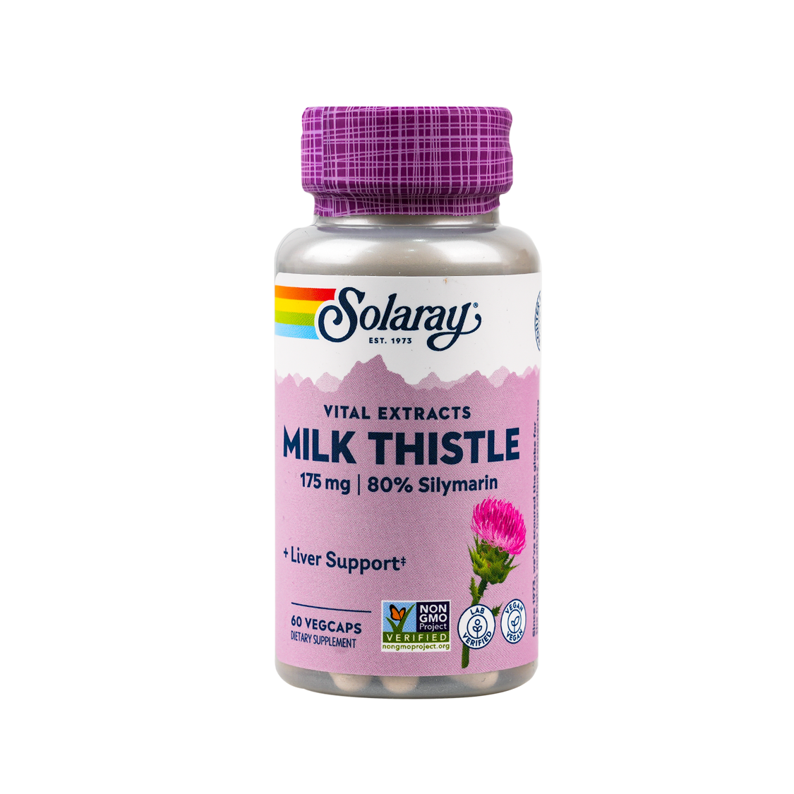 Solaray Milk Thistle 175mg 80% Silymarin 60 900mg 60vegcap