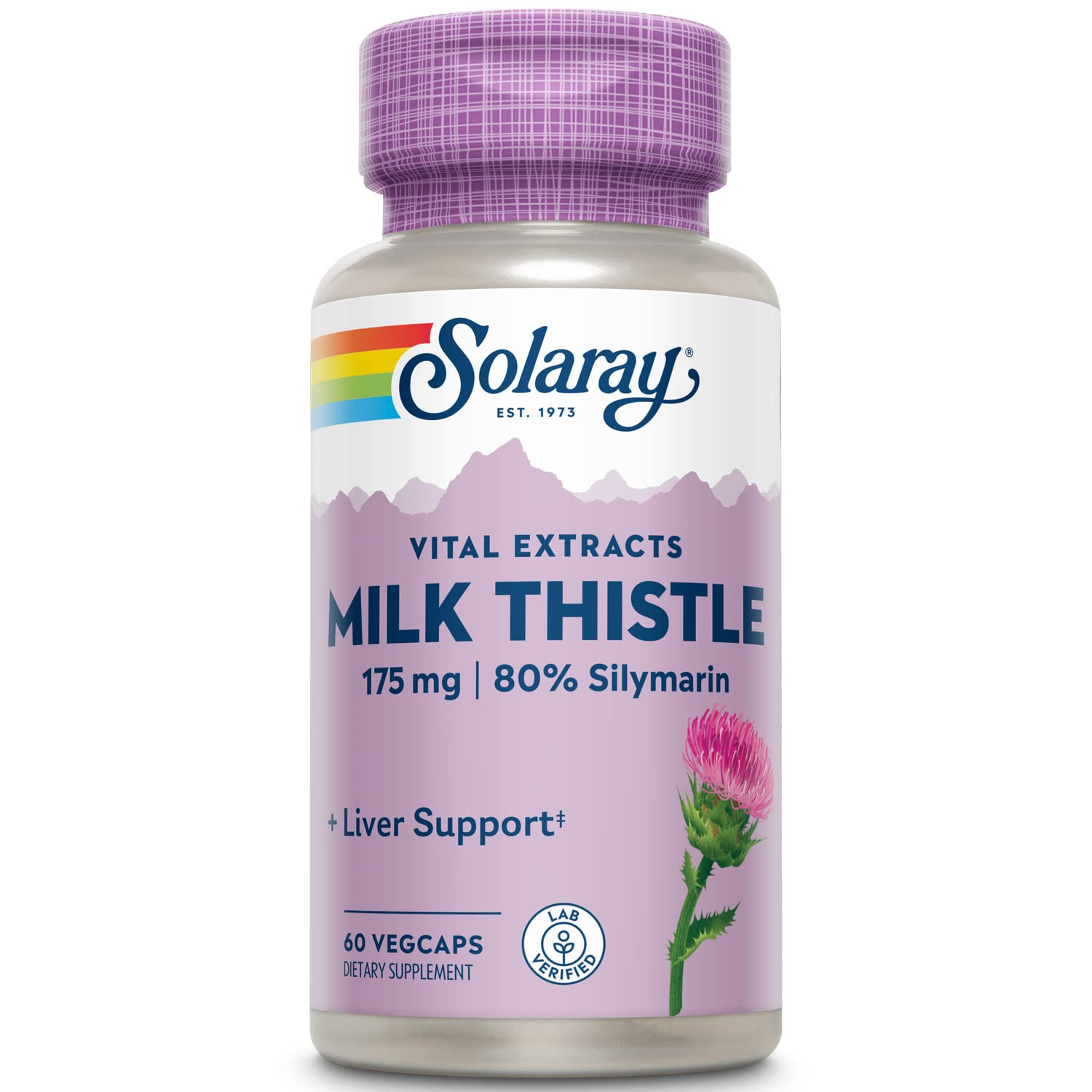 Solaray Milk Thistle 175mg 80% Silymarin 60 900mg 60vegcap