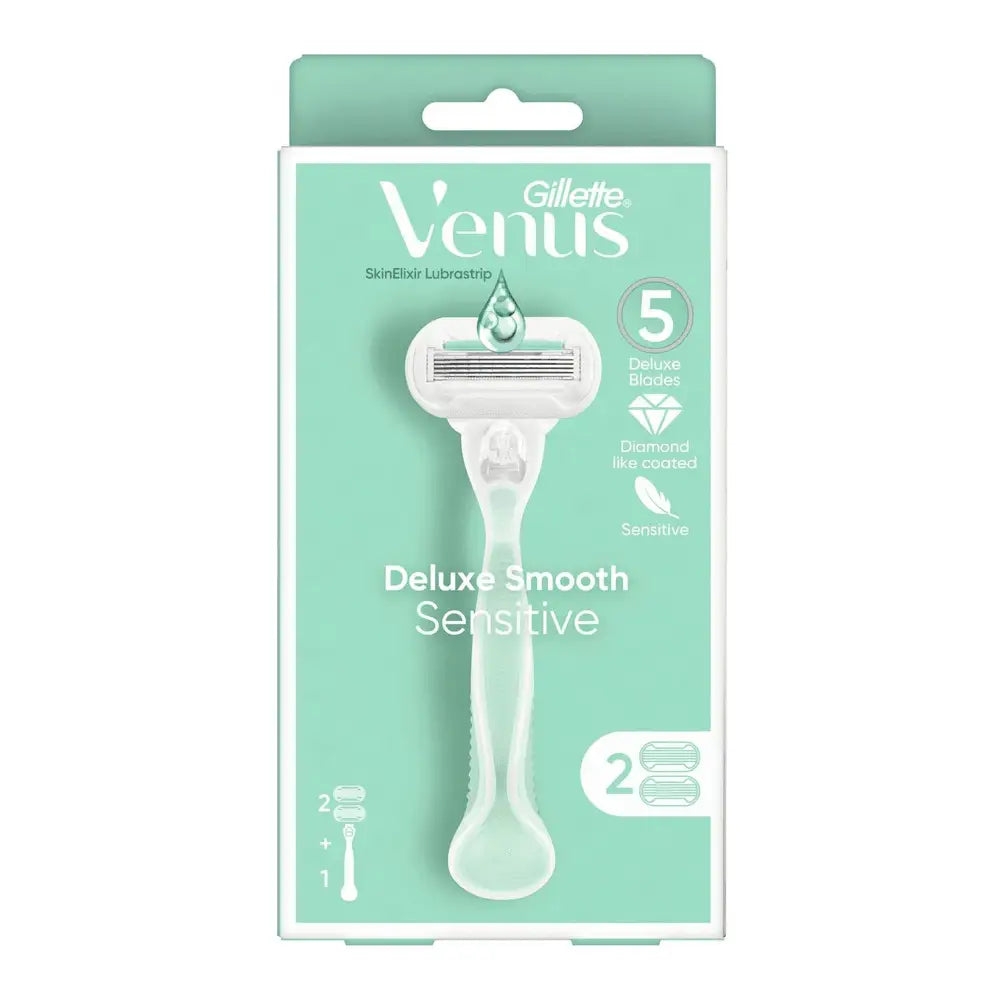 Gillette Venus Deluxe Smooth Sensitive 1+2 Blades-Green