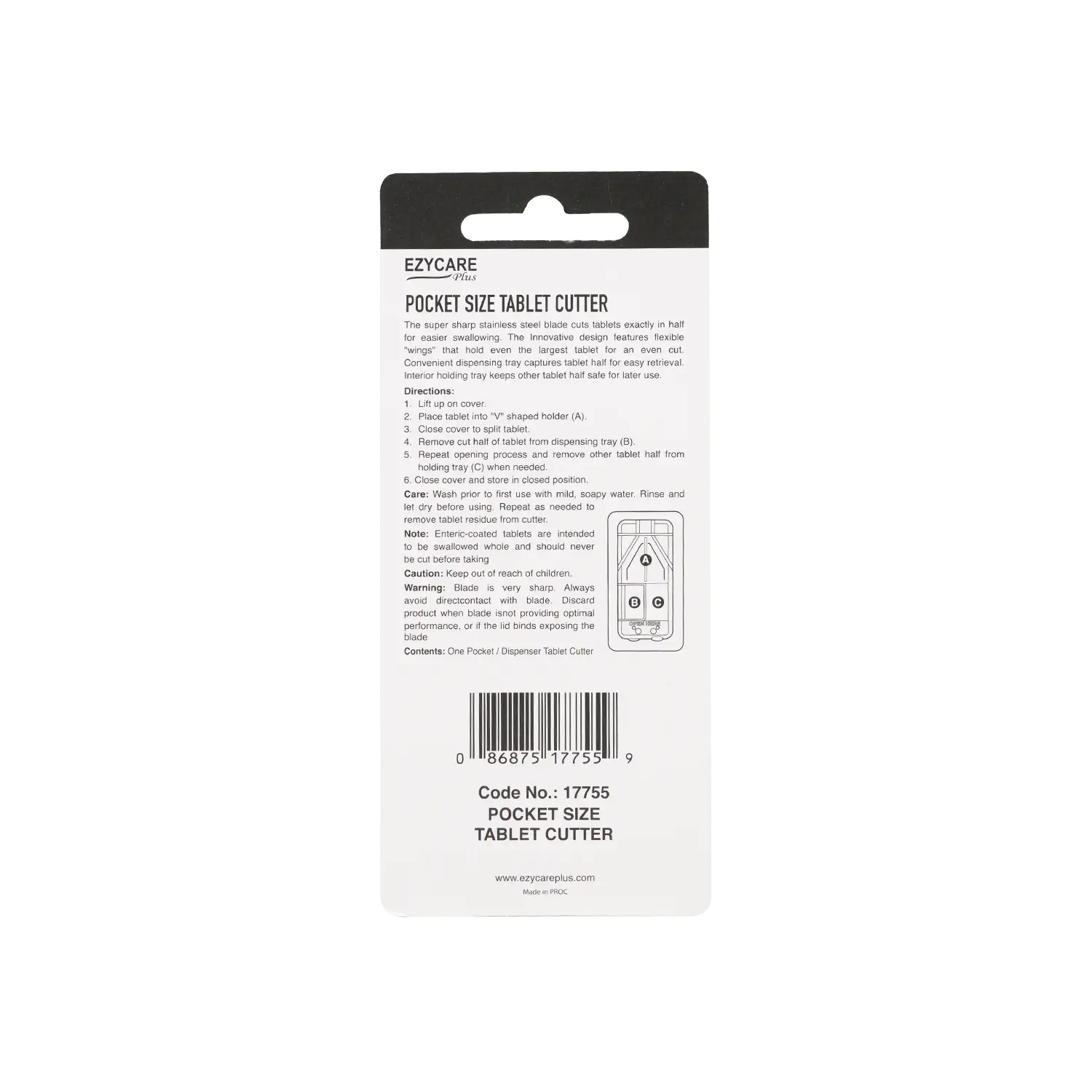 Ezycare Plus Pocket Size Tablet Cutter -17755