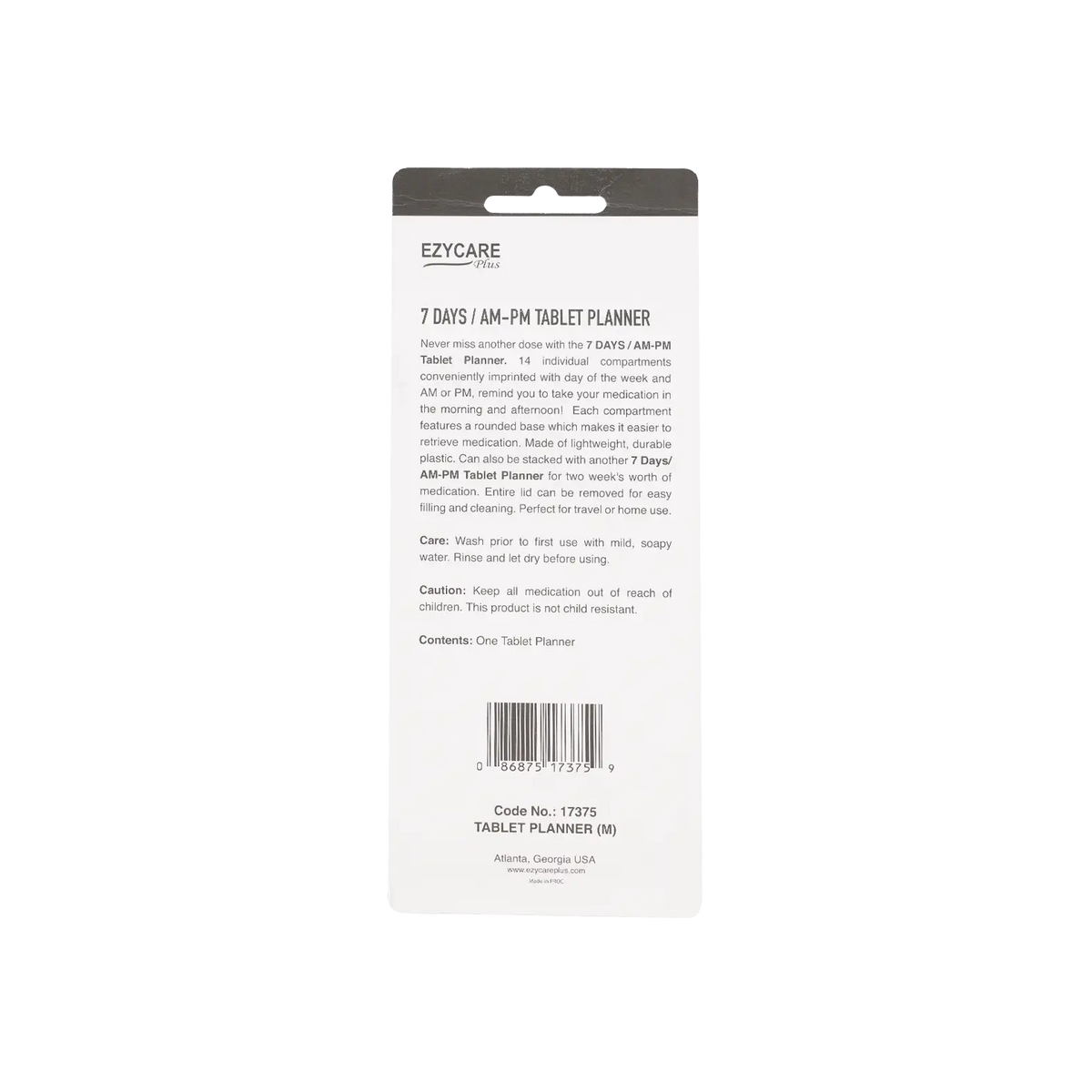 47948-Ezycare Plus 7 Days Am-Pm Tablet Planner +1