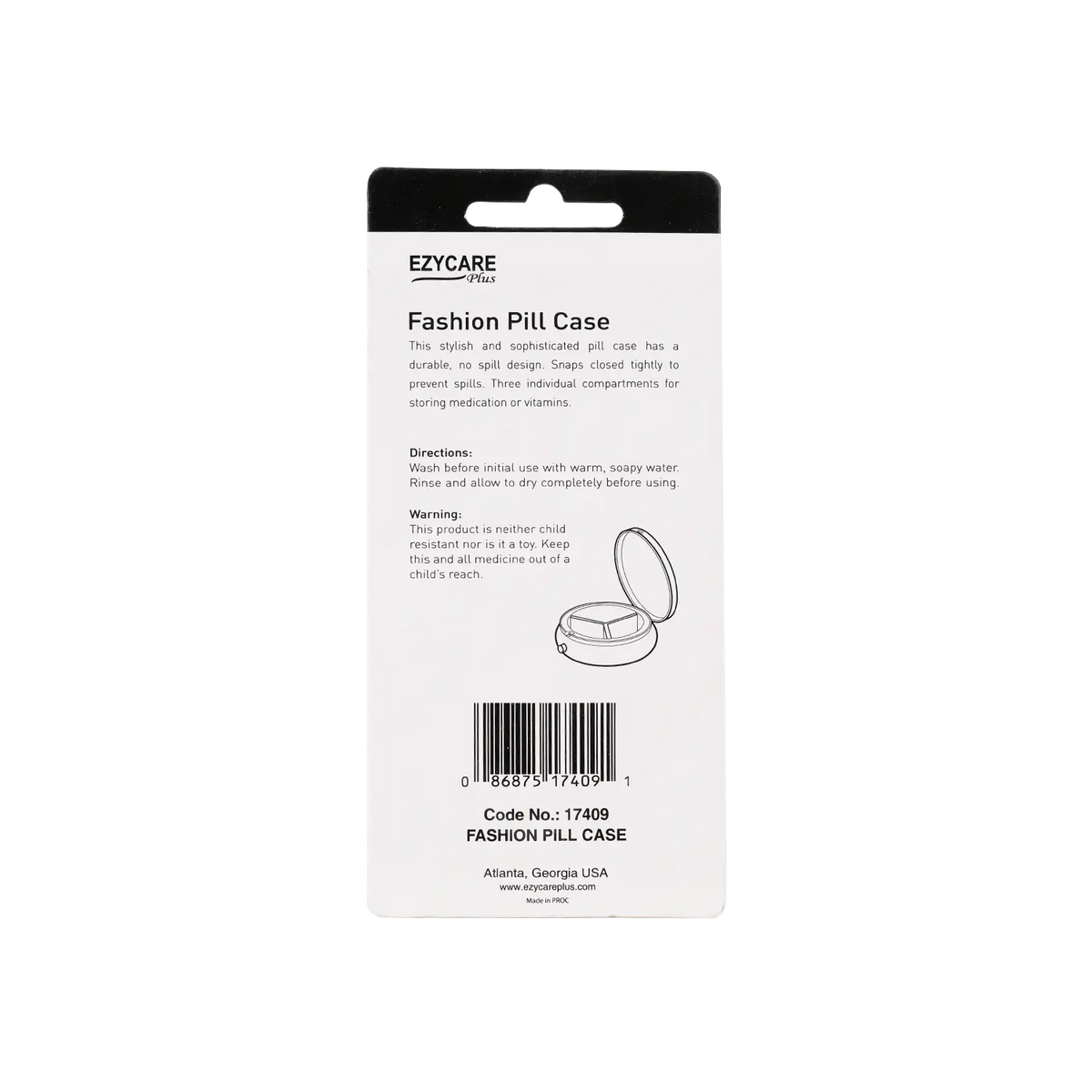 47950-Ezycare Plus Fashion Pill Case +1