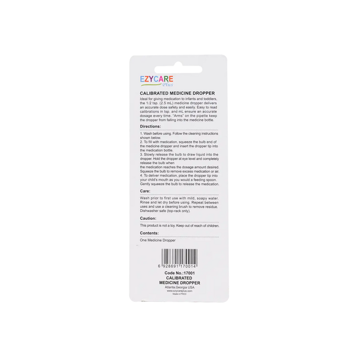 47952-Ezycare Plus Calibrated Medicine Dropper 2.5Ml +1