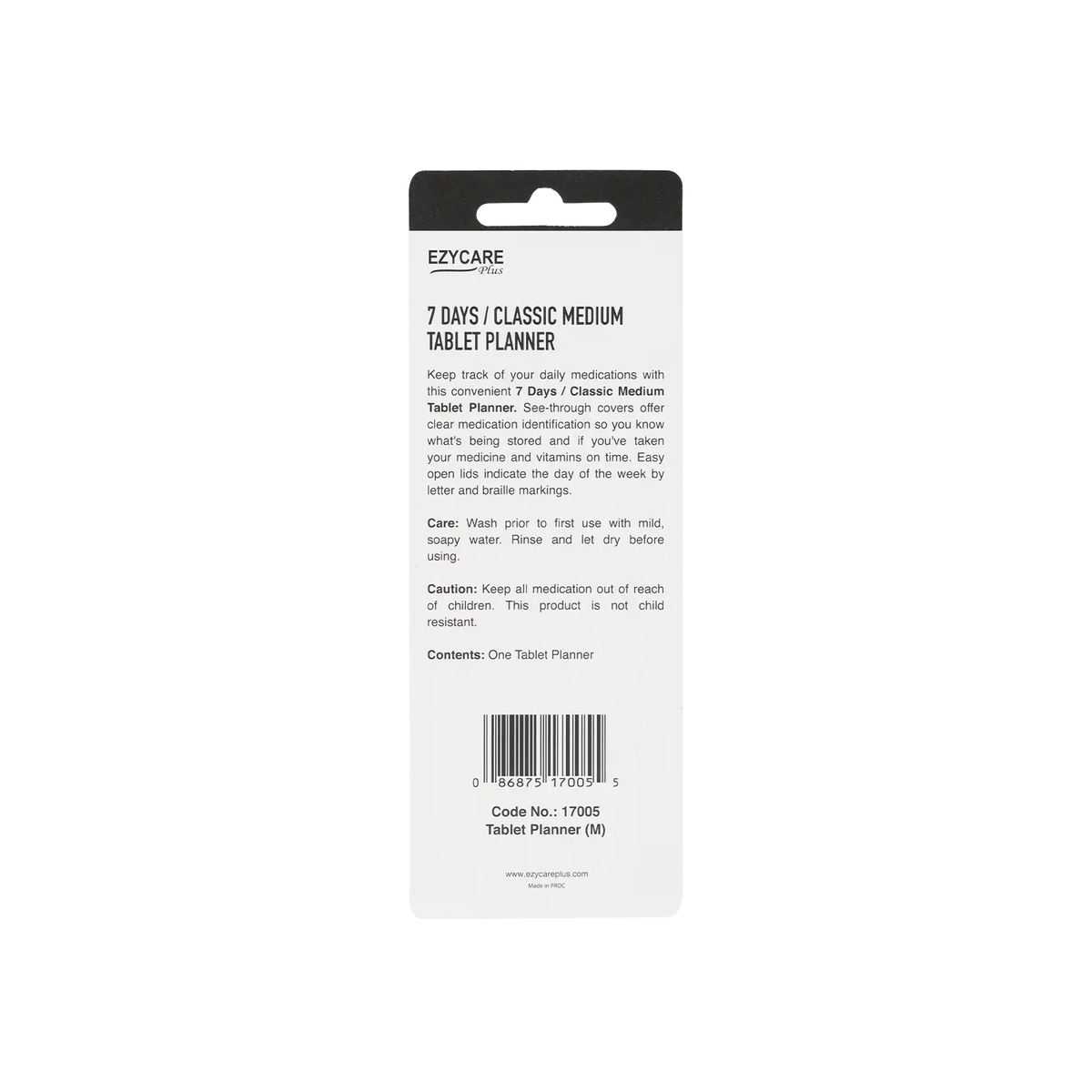 47954-Ezycare Plus 7 Days Classic Tablet Planner M +1