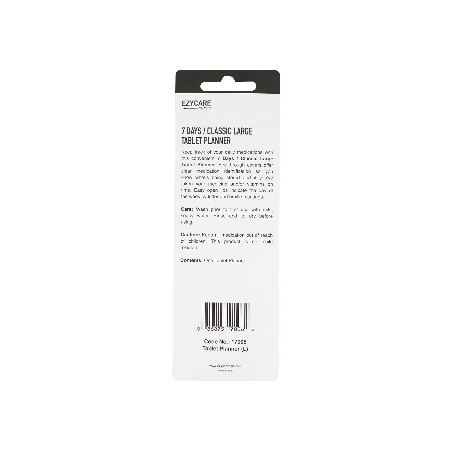 Ezycare Plus 7 Days Classic Tablet Planner L-17006