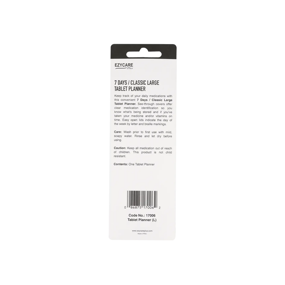 47955-Ezycare Plus 7 Days Classic Tablet Planner L +1
