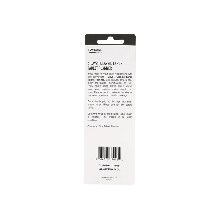47955-Ezycare Plus 7 Days Classic Tablet Planner L +1