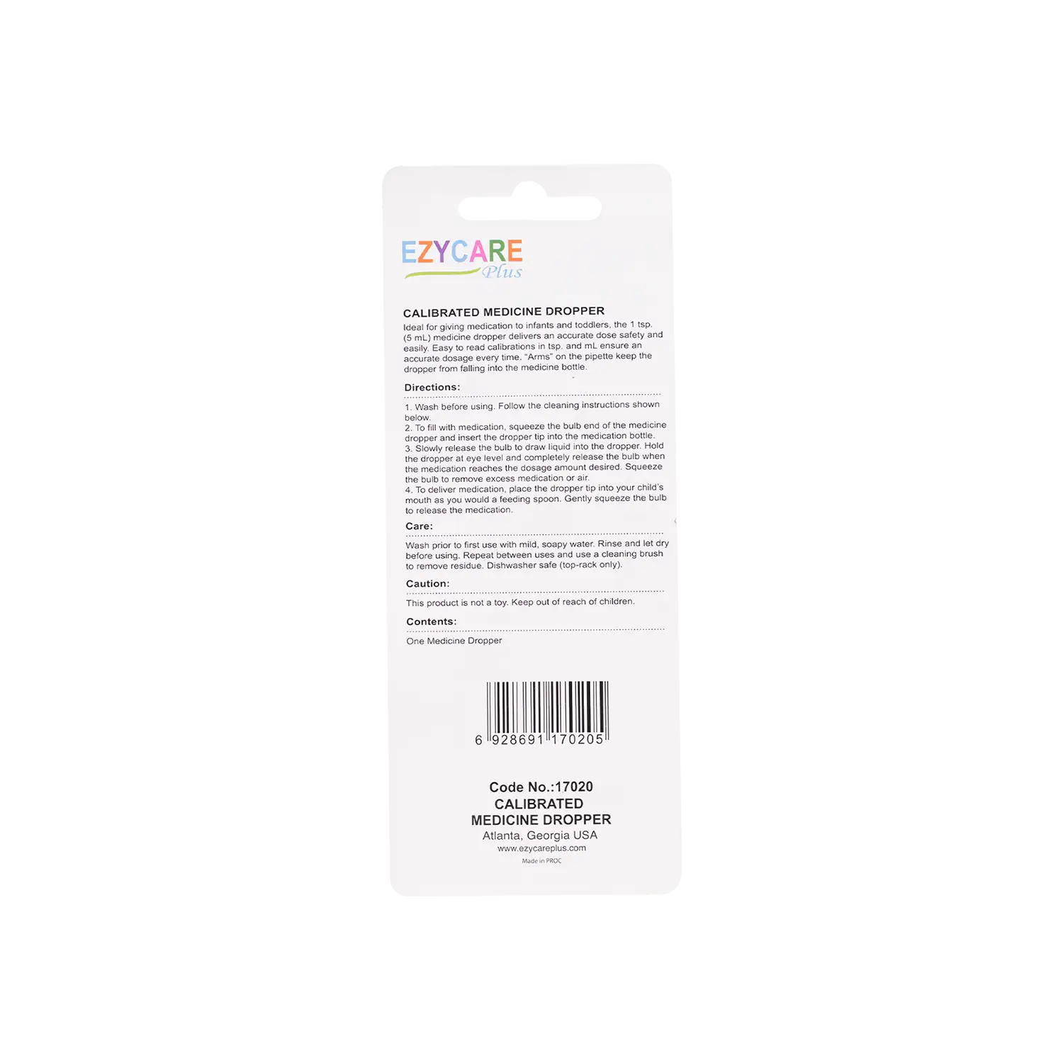 Ezycare Plus Calibrated Medicine Dropper 5Ml-17020
