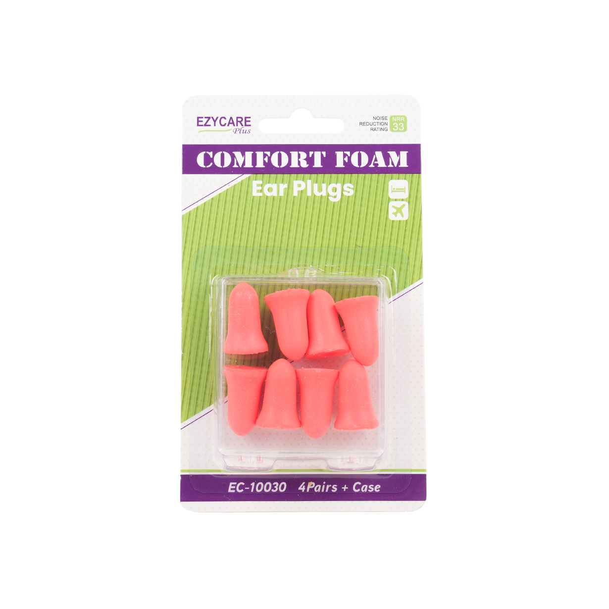 EZYCARE PLUS COMFORT FOAM 4 EAR PLUGS - 10030