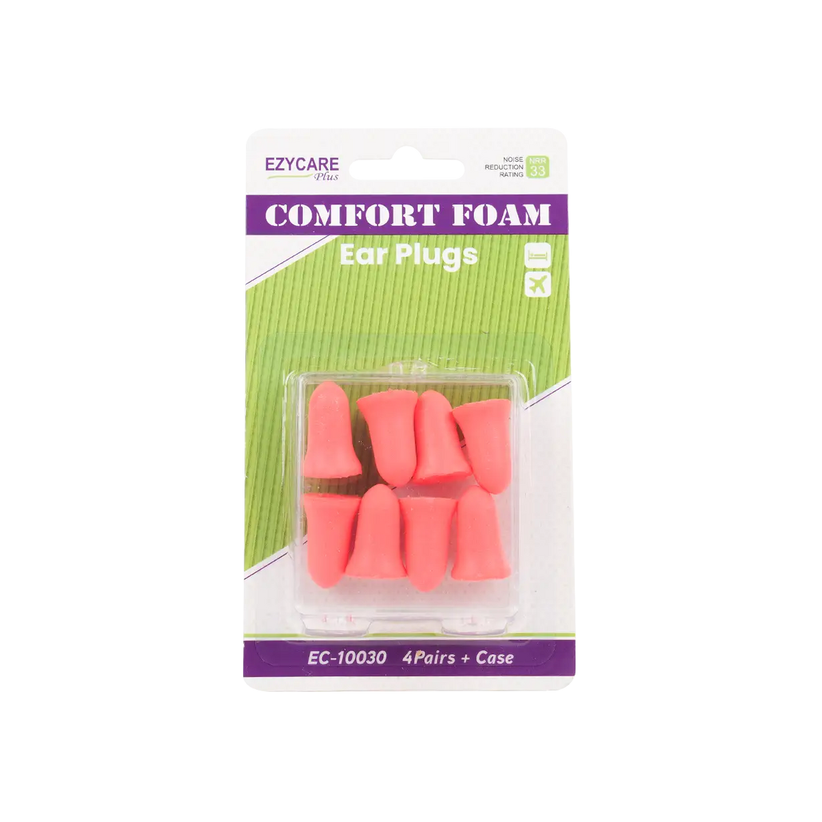 47958-Ezycare Plus Comfort Foam 4 Ear Plugs