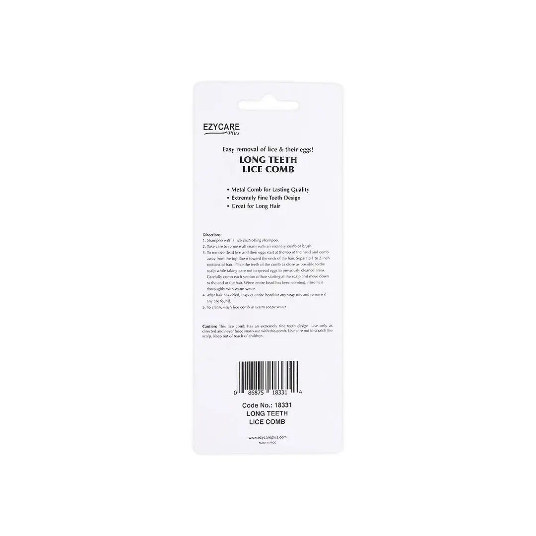 47960-Ezycare Plus Long Tooth Lice Comb +1