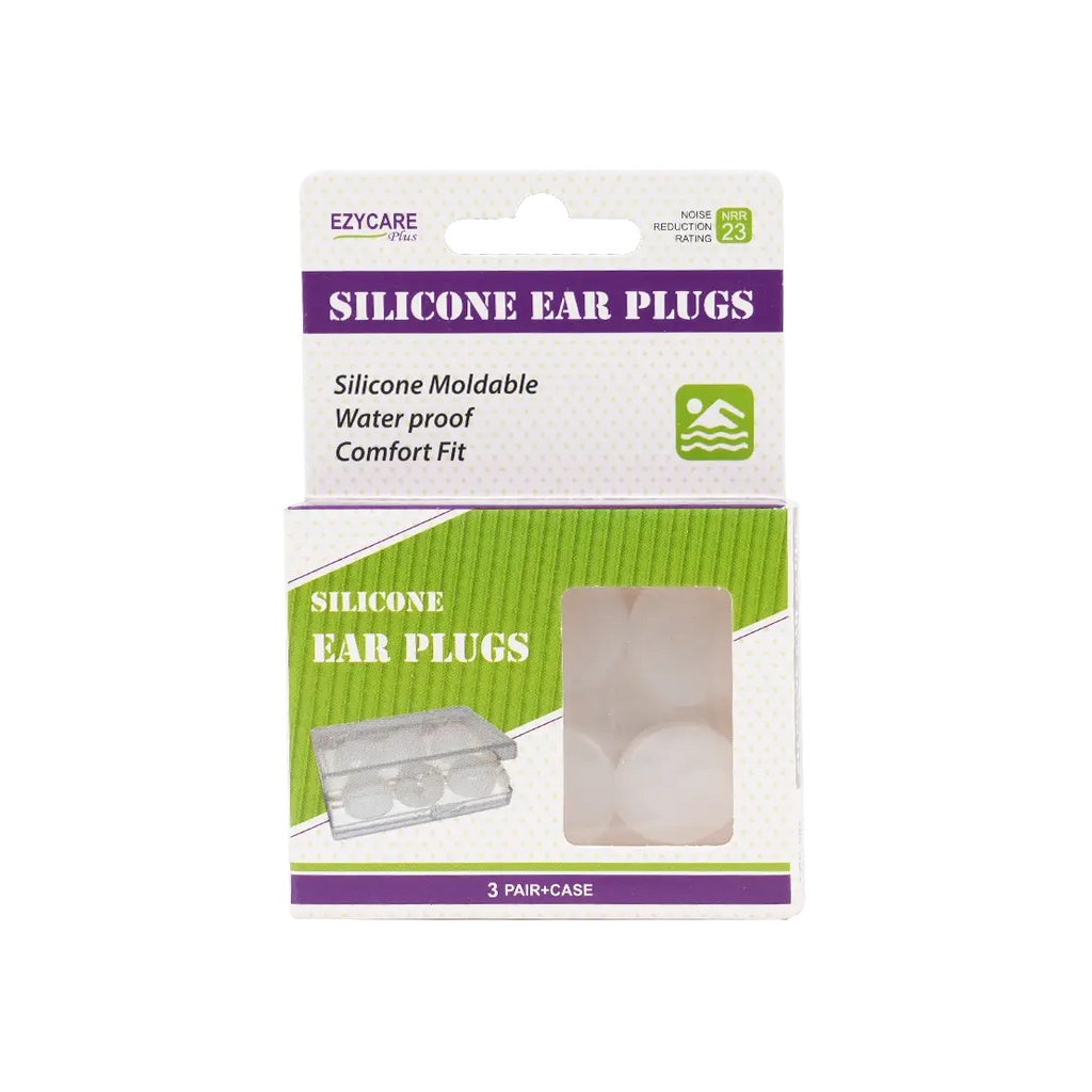 Ezycare Plus Silicone Ear Plugs  3Pair+Case  -10103
