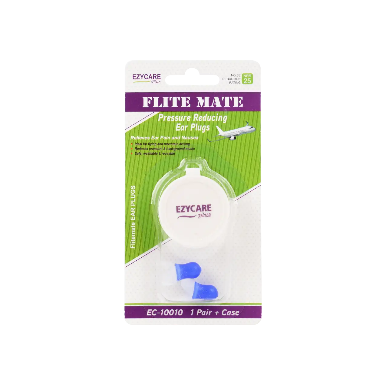 Ezycare Plus Flite Mate Pressure Reducing 1 Ear Plugs -10010