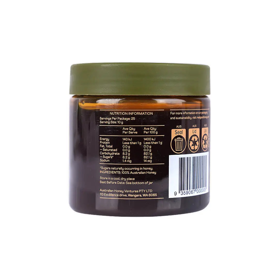 47978-Real Good Honey Australian Jarrah Honey 35+ 250G +4