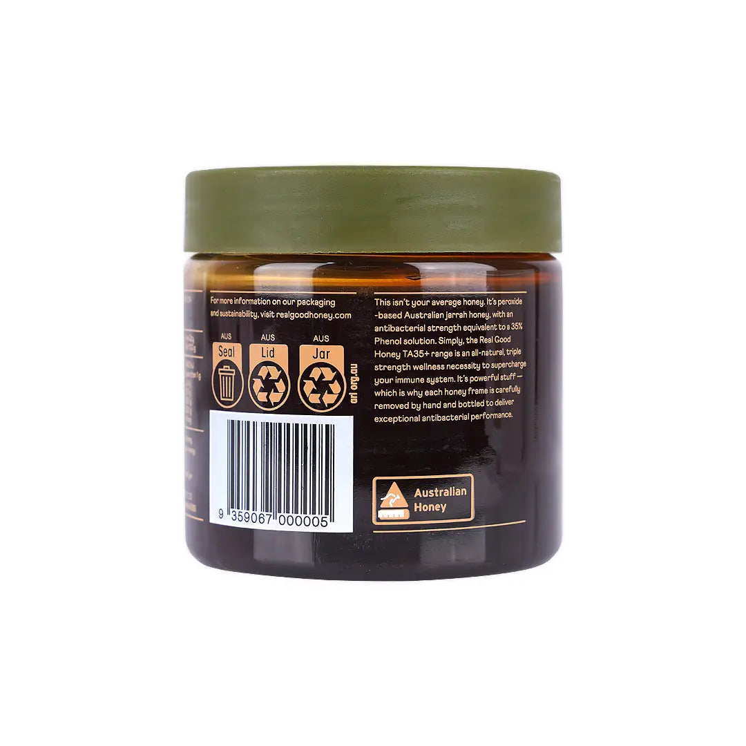47978-Real Good Honey Australian Jarrah Honey 35+ 250G +3