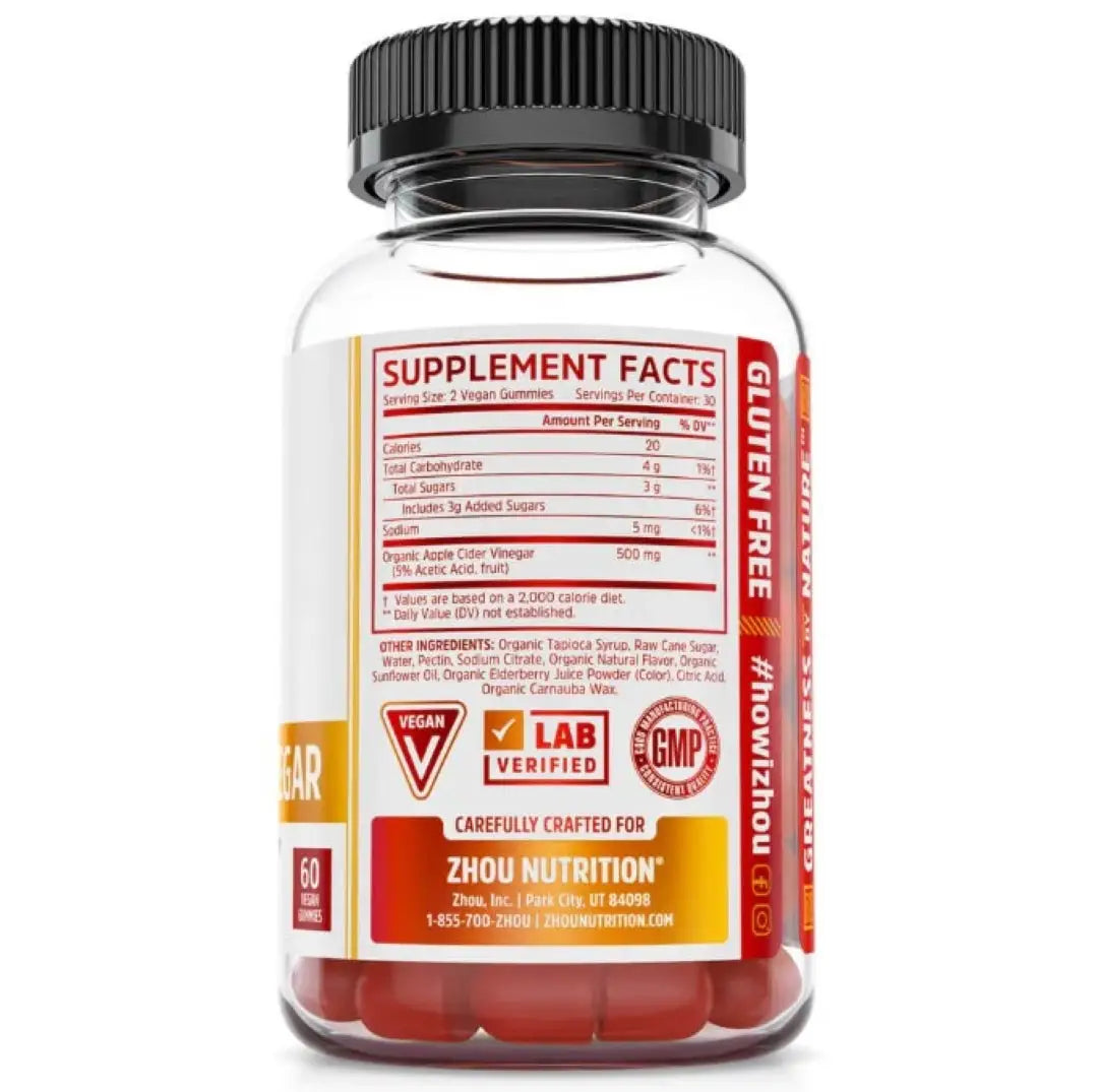 47999-Zhou Apple Cider Vinegar 60 Gummies +1