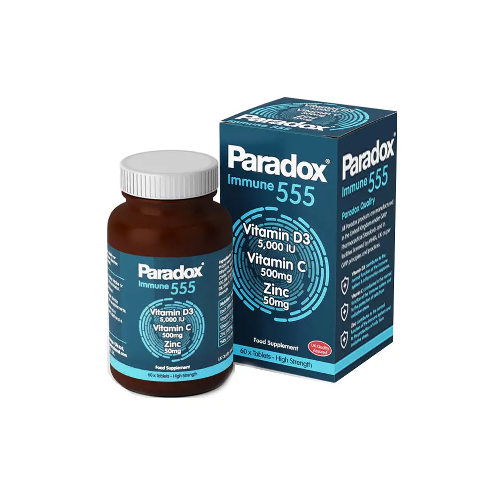 48008-Paradox Immune555 Vit D3 5000Iu  Vit C 500Mg Zinc 50Mg 60Tab