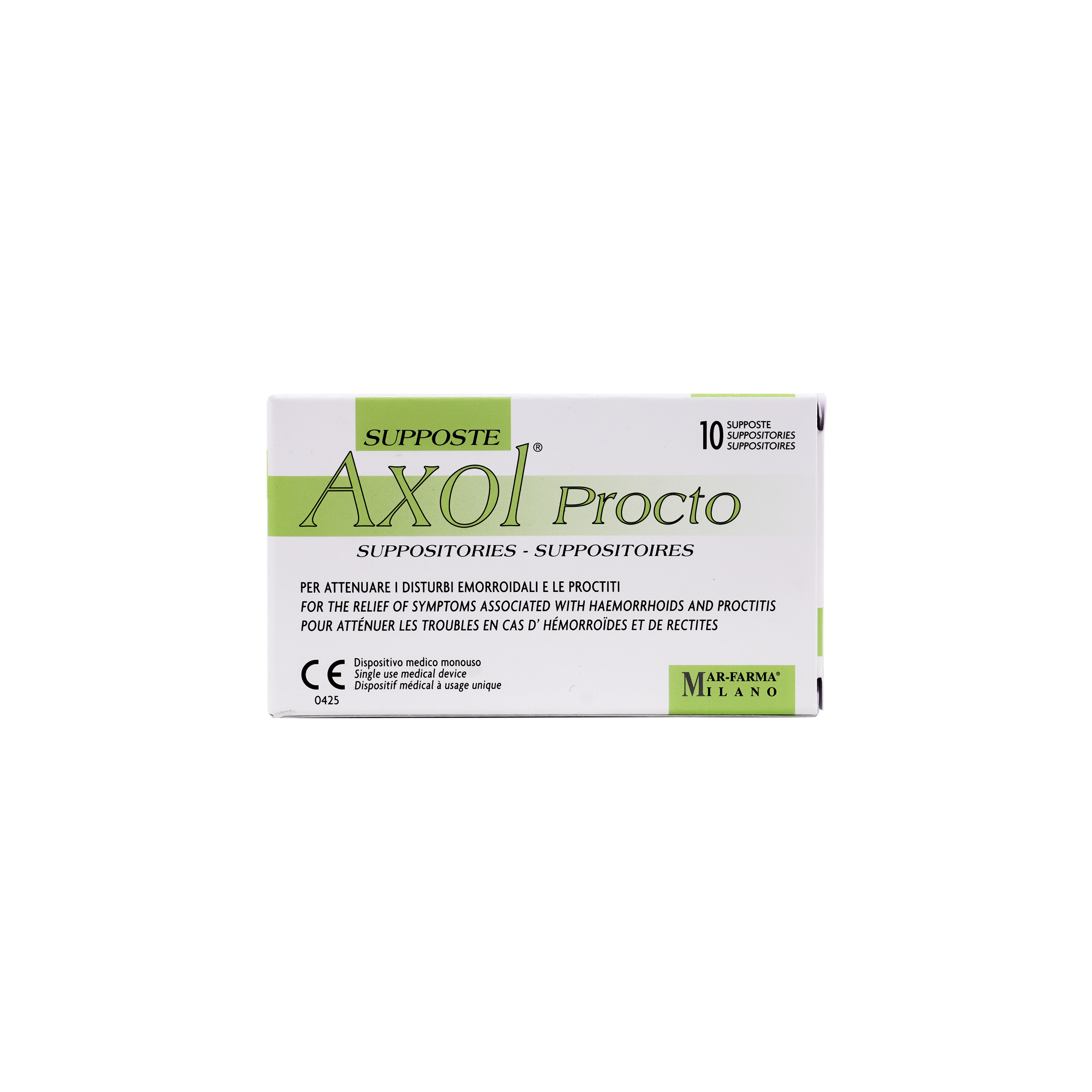 AXOL PROCTO 10 SUPPOSITOIRES