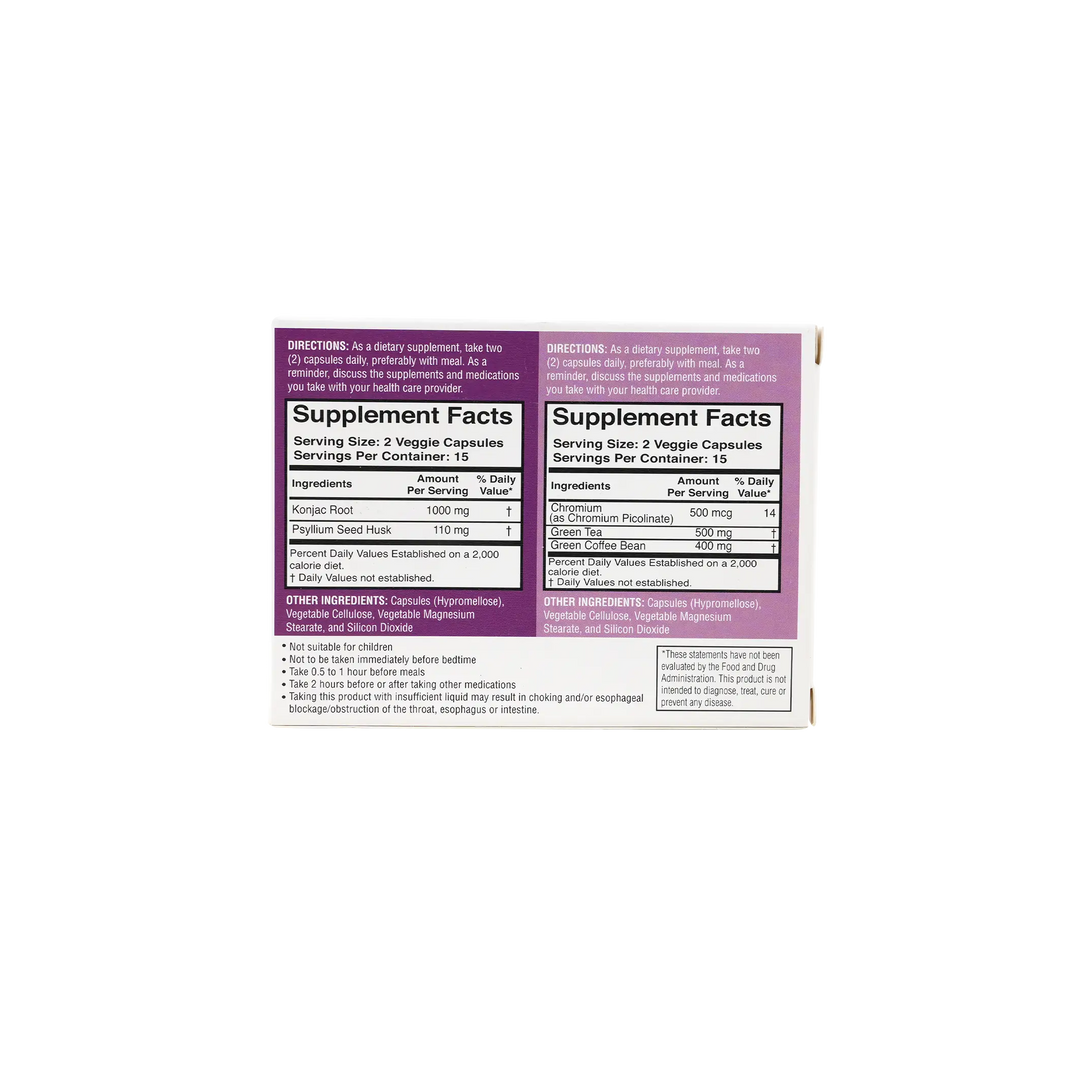 48012-Pure Health Slim Smart Glucomannan 60 Caps +3