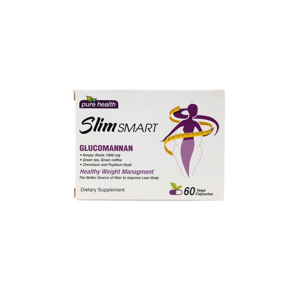 PURE HEALTH SLIM SMART GLUCOMANNAN 60 CAPS