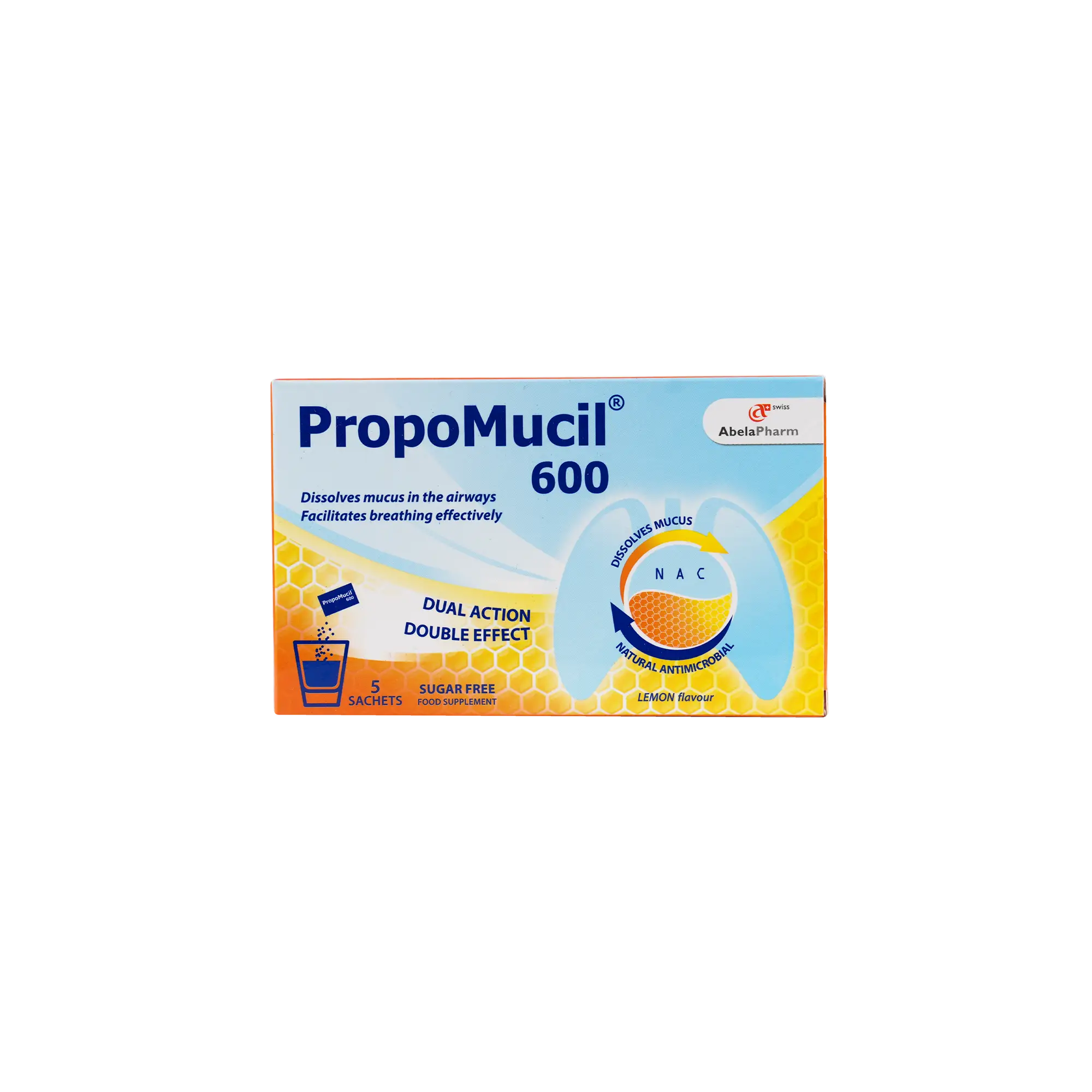 Propomucil 600 Dual Action 5 Sachets-Lemon Flavor