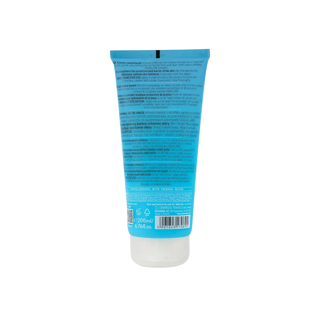 48060-Dermedic Hydrain3 Creamy Cleansing Gel 200Ml +1