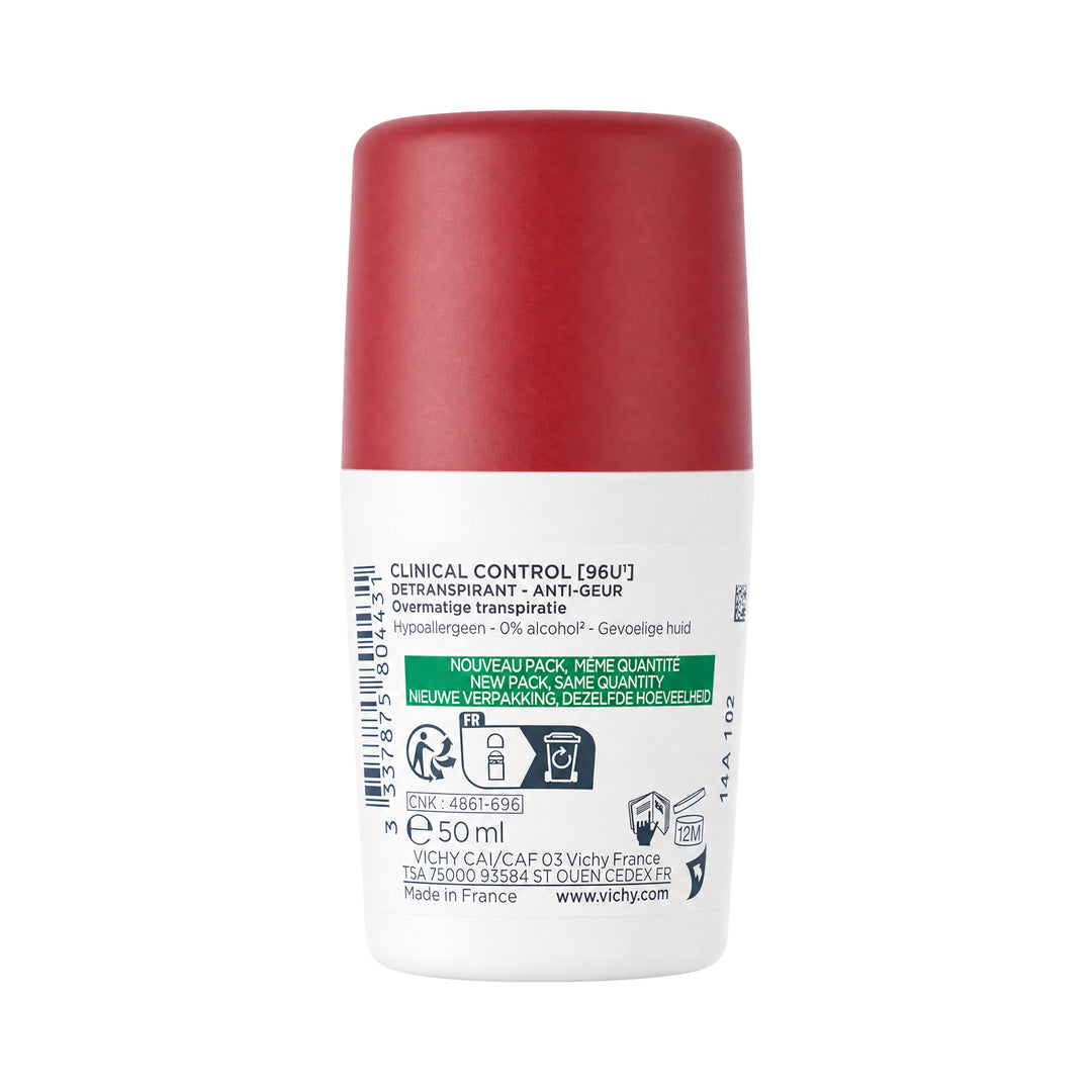 -Vichy Deo Roll 96H Clinical Control 50Ml-White +1