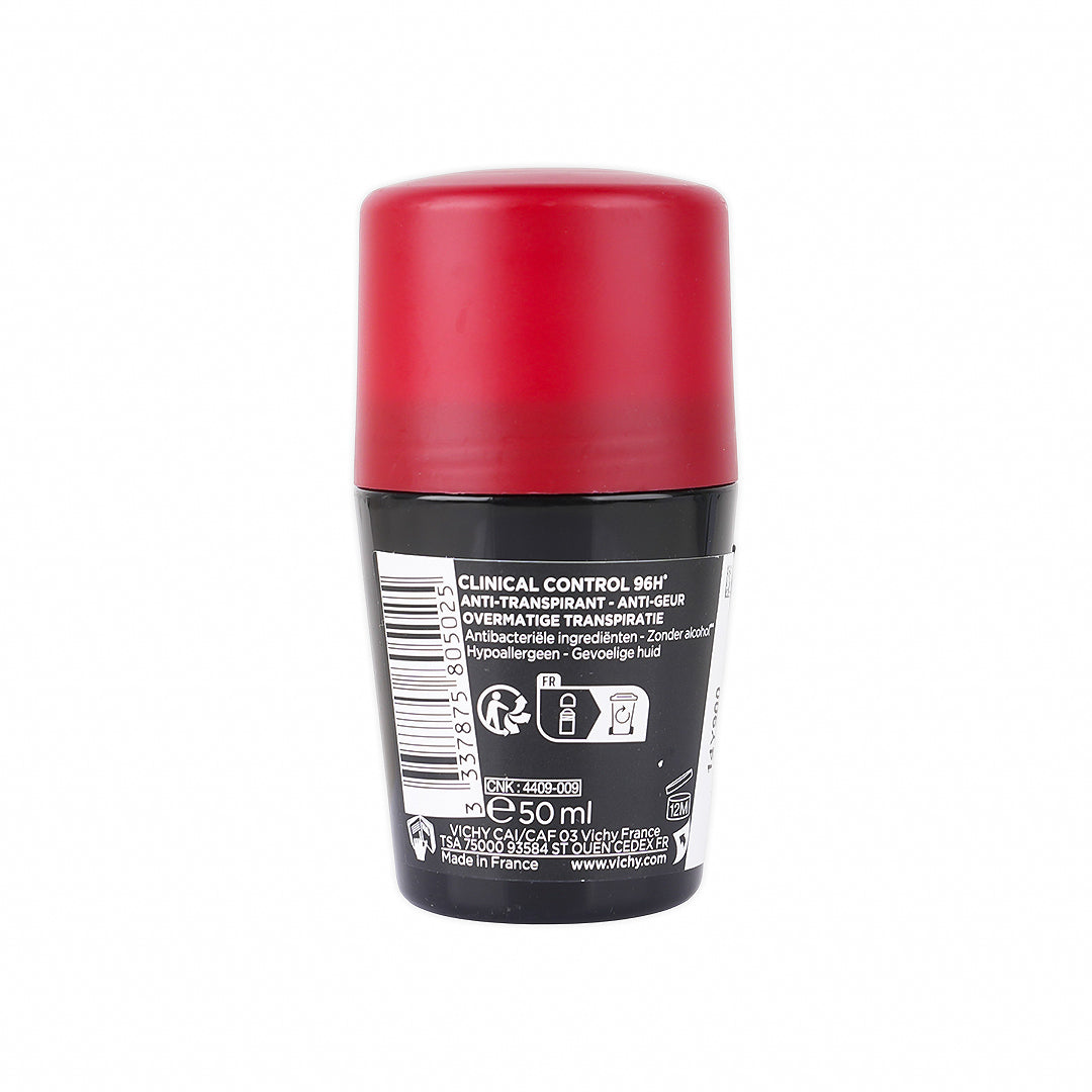 VICHY HOMME DEO ROLL 96H CLINICAL CONTROL 50ML-BLACK