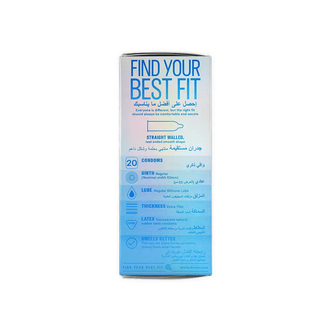 48097-Durex Condom Invisible Extra Thin 20Pcs +5