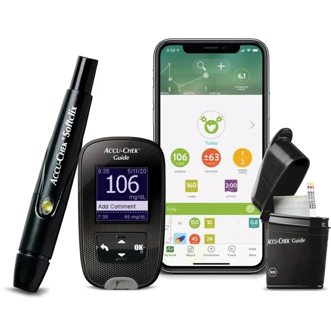 48116-Accu-Chek Guide Glucometer+50 Strips (mmol/L) +1