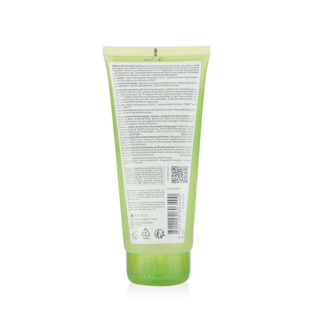 BIODERMA SEBIUM GEL MOUSSANT ACTIF 200ML