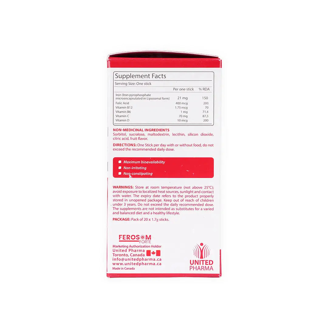 FEROSOM FORTE GLUTEN-FREE 20 STICKS